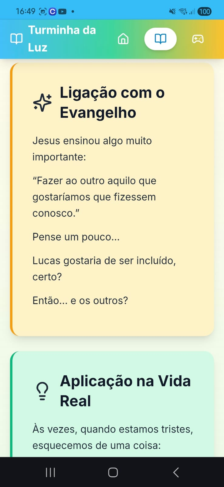 Ligação com o Evangelho